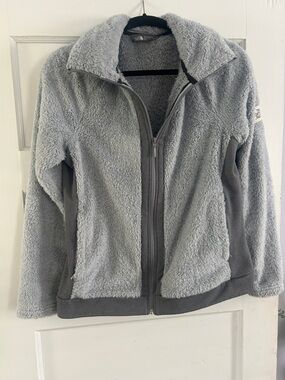 The North Face Kids Light Gray Plush Fleece Jacket
